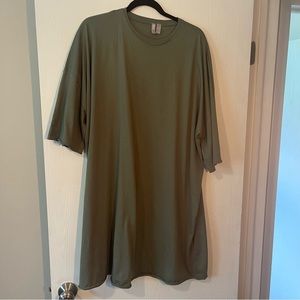 Tall Tee Shirt Dress - Olive Green